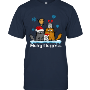 Cat Merry Fluffmas Best Gift Idea Christmas Unisex T-Shirt