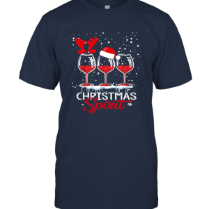 Christmas Spirit Wine Vintage Unisex T-Shirt