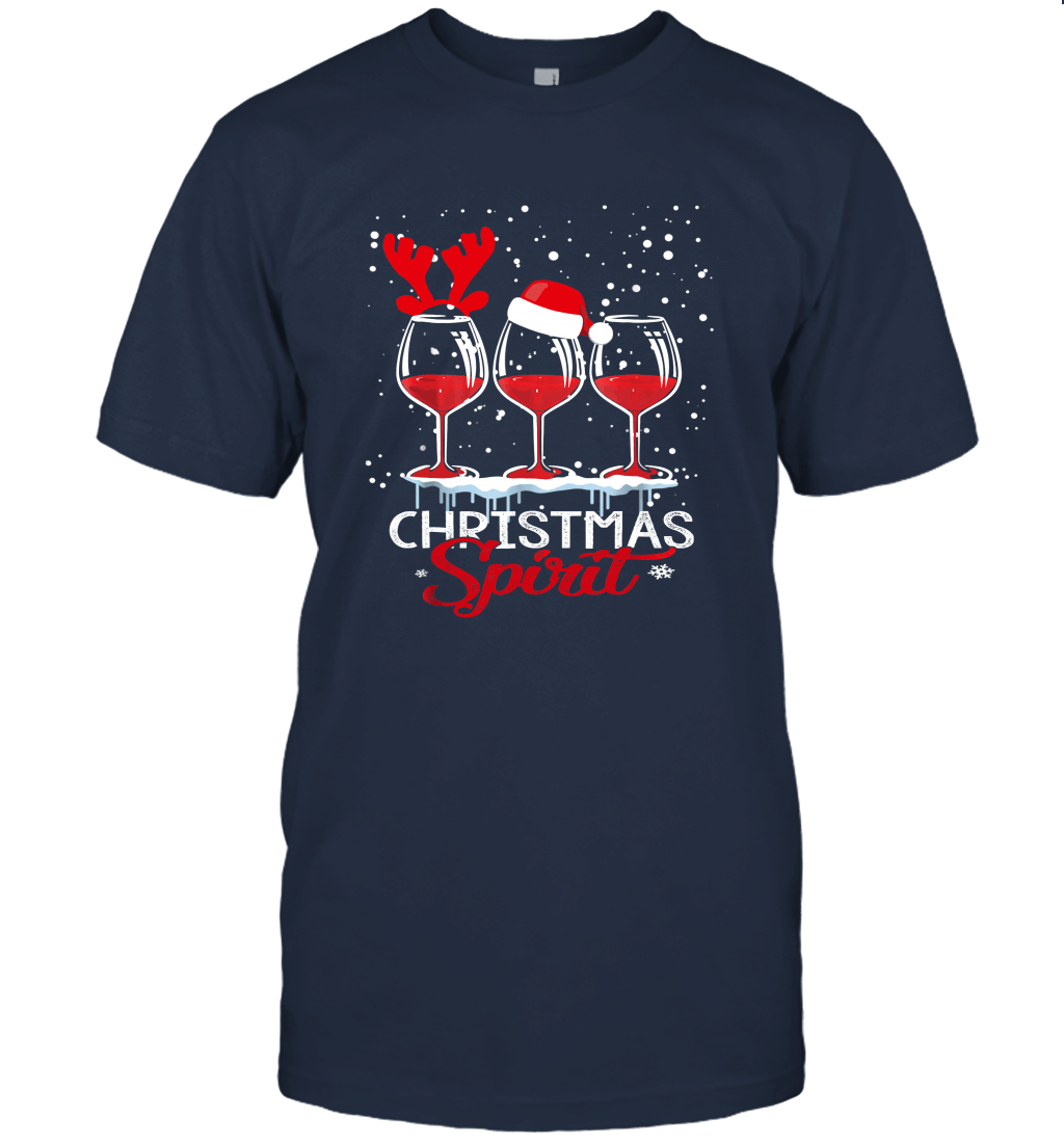 Christmas Spirit Wine Vintage Unisex T-Shirt