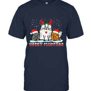 Christmas Cute Santa Cat Merry Fluffmas Unisex T-Shirt