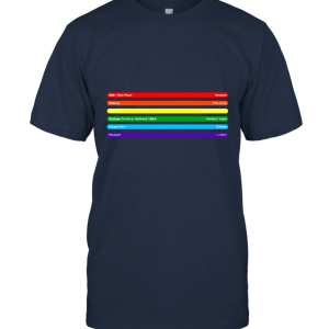 Chicago Pride LGBT Gay Rainbow Flag Color Train Line Unisex T-Shirt