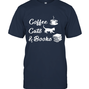 Coffee Cat and Book Unisex T-Shirt