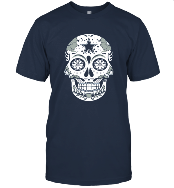 Dallas Cowboys Shirt the D Sugar Skull tail gate Tee America's Team Football Unisex T-Shirt