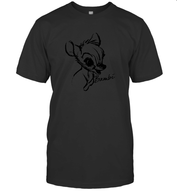 Disney Womens Ladies Bambi Sketch T-Shirt