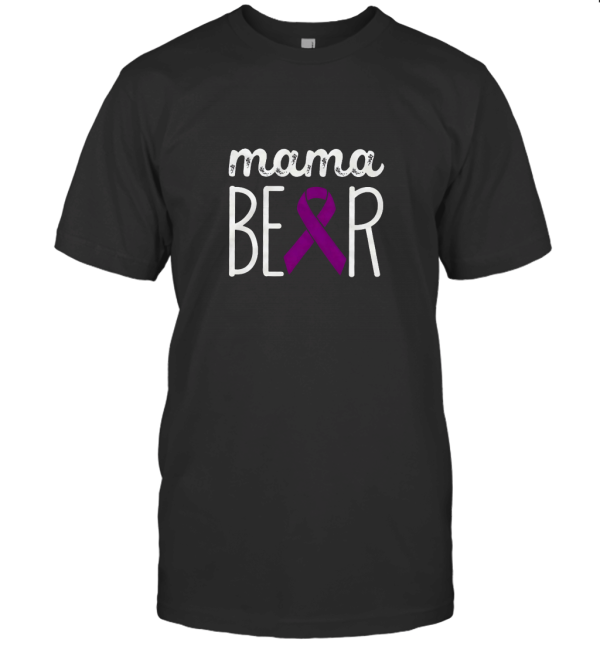 Epilepsy Cancer Mama Bear T-Shirt