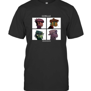 ZHIJIANSHIGONG Men Gorillaz Demon Day Cool Walk Black T-Shirt