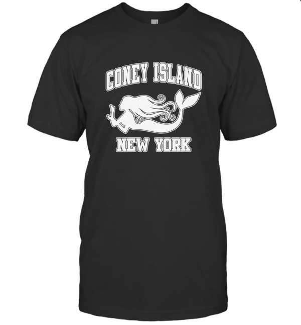 Coney Island Mermaid New York NYC Beaches Brooklyn T-Shirt