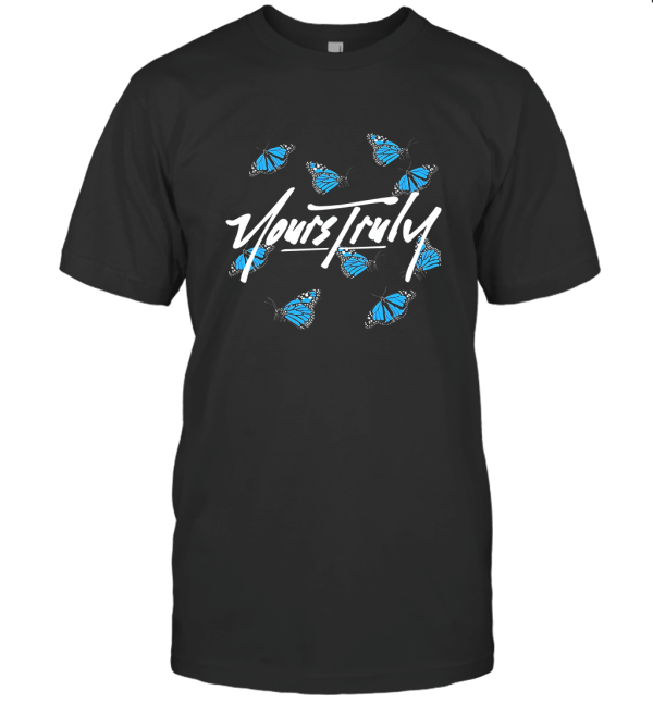 Yours Truly blue butterfly T-Shirt