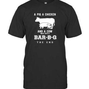 Youth Funny Pig Chicken Cow Bar B Q T-Shirt