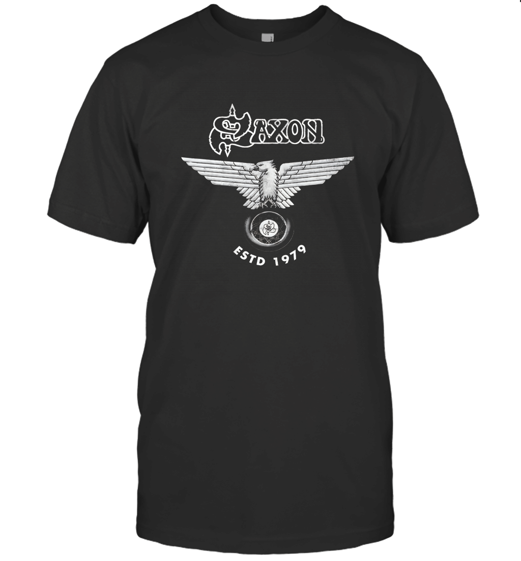 Saxon T Shirt Est 1979 Eagle Band Logo Official T-Shirt