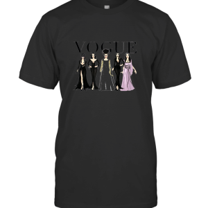 Vogue Horror Morticia Addams Vampira Lily Munster Morticia T-Shirt