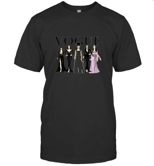 Vogue Horror Morticia Addams Vampira Lily Munster Morticia T-Shirt