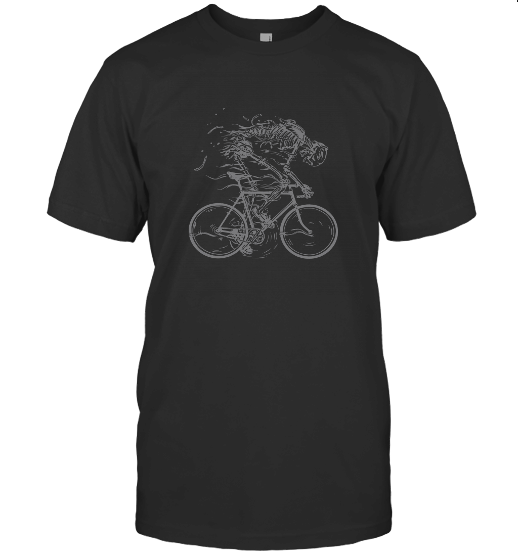 The Nakin Skeleton Cycling Bicycle Ghost Bone Bike Fixie T-Shirt