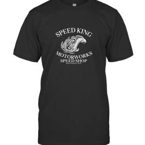 Johnny Lawrence Cobra Kai Inspired Speed King Motorworks Speed Shop Hollywood Cool T Shirt T-Shirt
