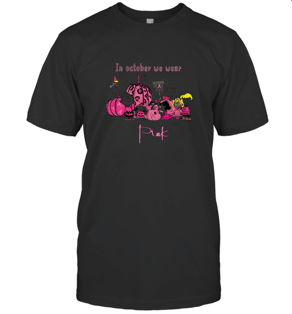 IN OCTOBER WE WEAR PINK BREAST CANCER AWARENESS SHIRT SNOOPY T-Shirt