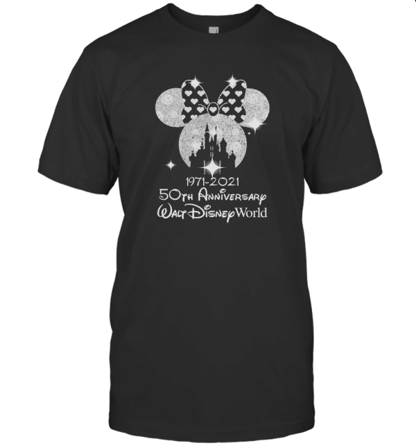 Walt Disney World 50th Anniversary Disney Vacation Shirt Dw 50th Anniversary Magic Kingdom Disney Castle Shirt Mickey Ears Disney Nh43 T-Shirt