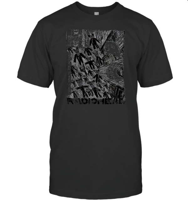 W.A.S.T.E. Adult Radiohead Scribble on Ivory T-Shirt