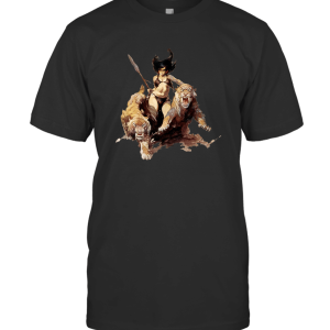 The Huntress by Frank Frazetta Art T-Shirt