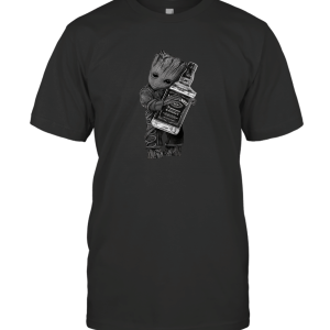 Baby Groot with Jack Daniel T-Shirt