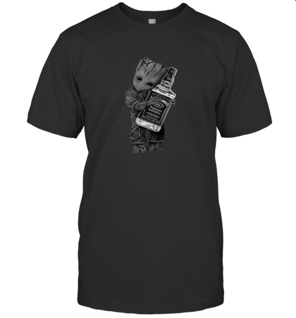 Baby Groot with Jack Daniel T-Shirt