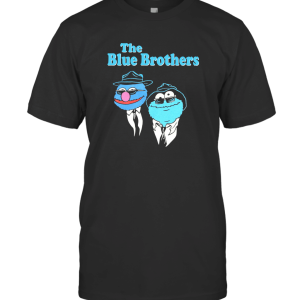 Vintage 90s the blue brothers parody the blues brothers sesame street characters cookie monster  T-Shirt