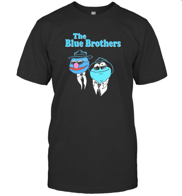 Vintage 90s the blue brothers parody the blues brothers sesame street characters cookie monster  T-Shirt