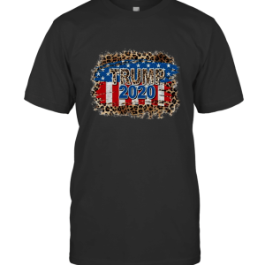 TRUMP 2020 LEOPARD AMERICAN FLAG CUTE TRUMP T-Shirt