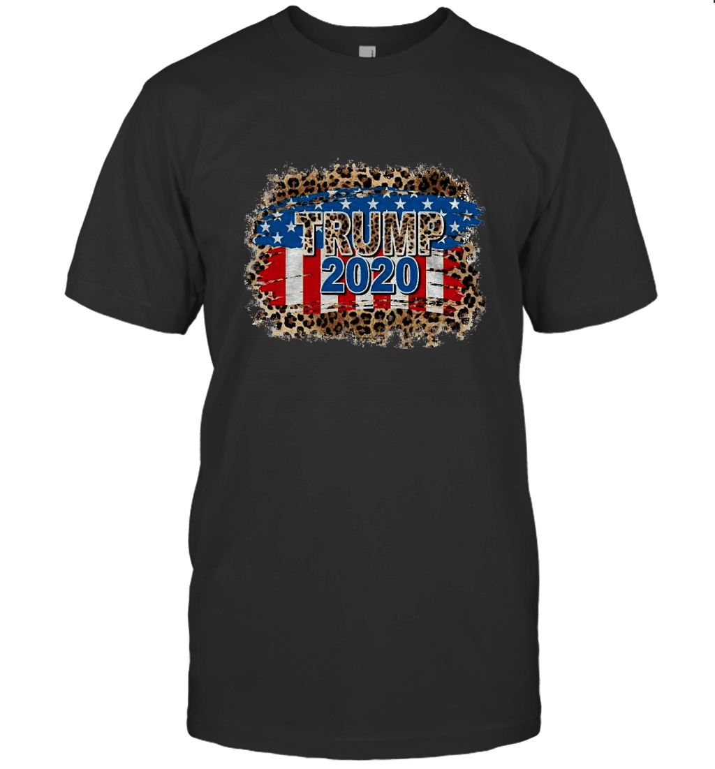 TRUMP 2020 LEOPARD AMERICAN FLAG CUTE TRUMP T-Shirt