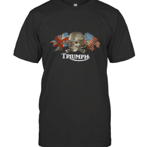 TRIUMPH MOTORCYCLES Lucky Brand Skull Flag T-Shirt