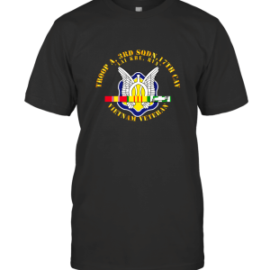 Troop A 3rd Sqdn 17th Cavalry W SVC Ribbon V3 T-Shirt