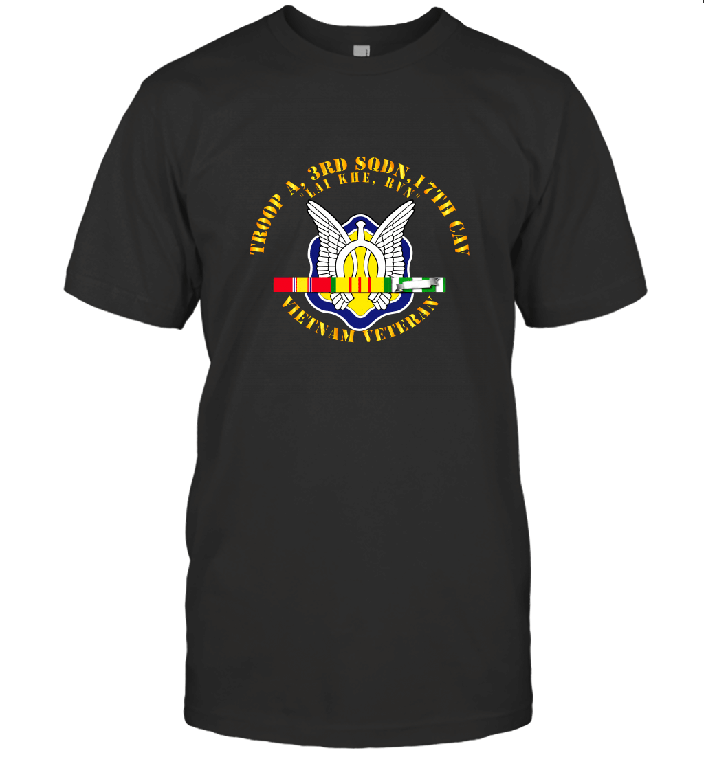 Troop A 3rd Sqdn 17th Cavalry W SVC Ribbon V3 T-Shirt