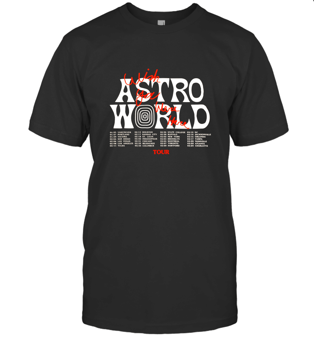 TRAVIS SCOTT Astroworld Tour date Teddy Bear T-Shirt