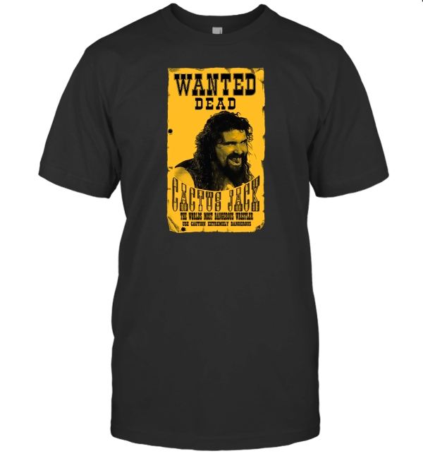 WWF Mick Foley Cactus Jack Most Wanted Worlds T-Shirt