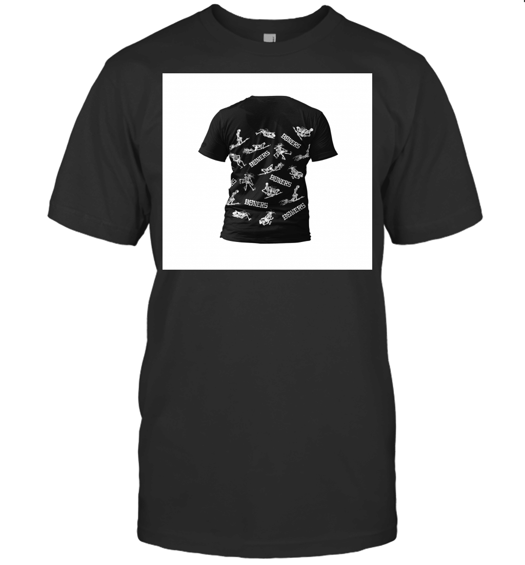 Vintage 90s BONERS Allover Print Skull Sex Position  T-Shirt