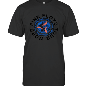 Vintage 80s Pink floyd world tour band promo concert T-Shirt