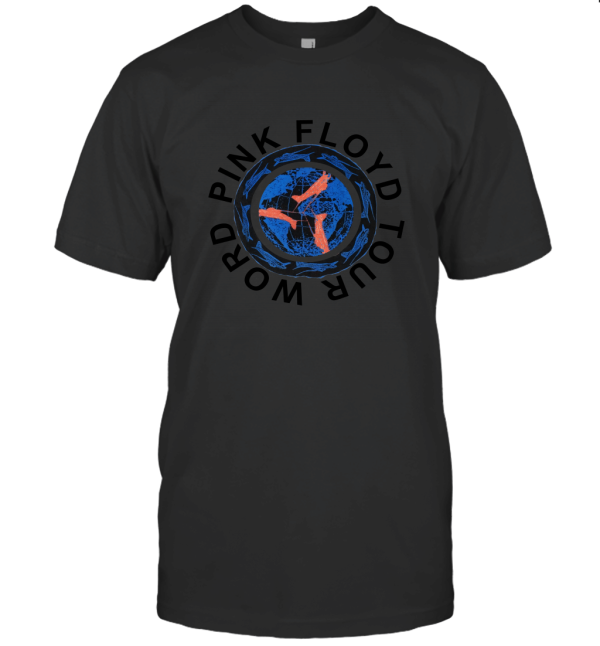 Vintage 80s Pink floyd world tour band promo concert T-Shirt