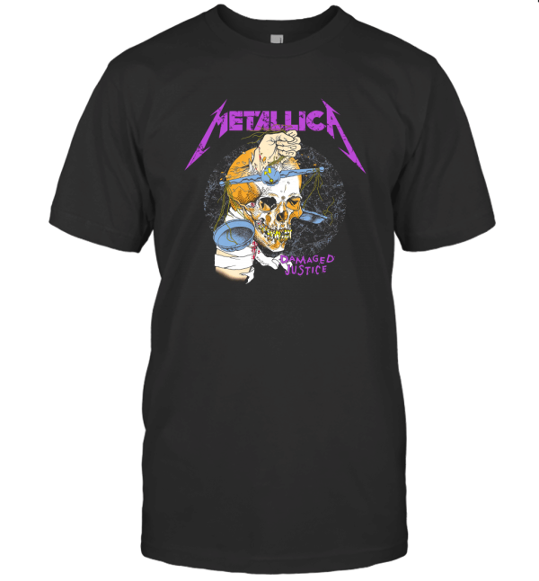 Vintage 80s METALLICA Pushed Damaged Justice metal T-Shirt
