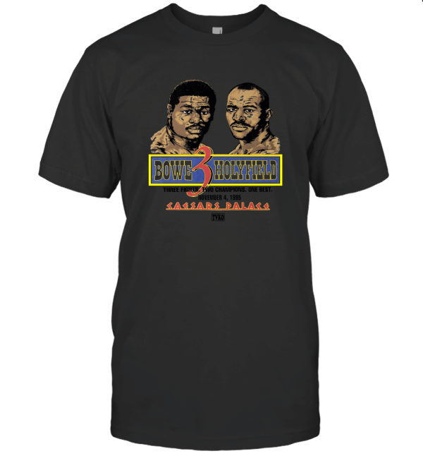 Vintage 90s 1995 95 Evander Holyfield vs Riddick Bowe boxing T-Shirt