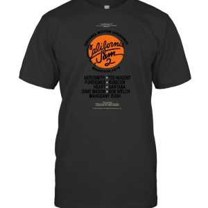 Vintage 70s California Jam 2 Rock Concert Festival T shirt 1978 Ontario Motor Speedway back T-Shirt