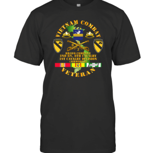 Veteran W Bravo 2nd Bn 8th Cav Coa 1st Cav Div T-Shirt