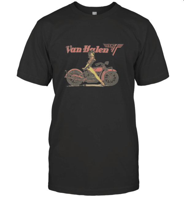 Van Halen  Biker Girl Pin Up T-Shirt