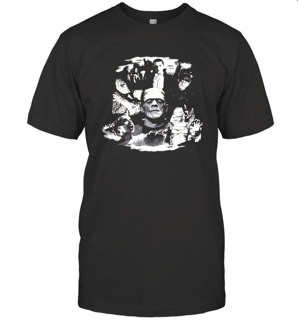Universal Monsters Collage Frankenstein T-Shirt