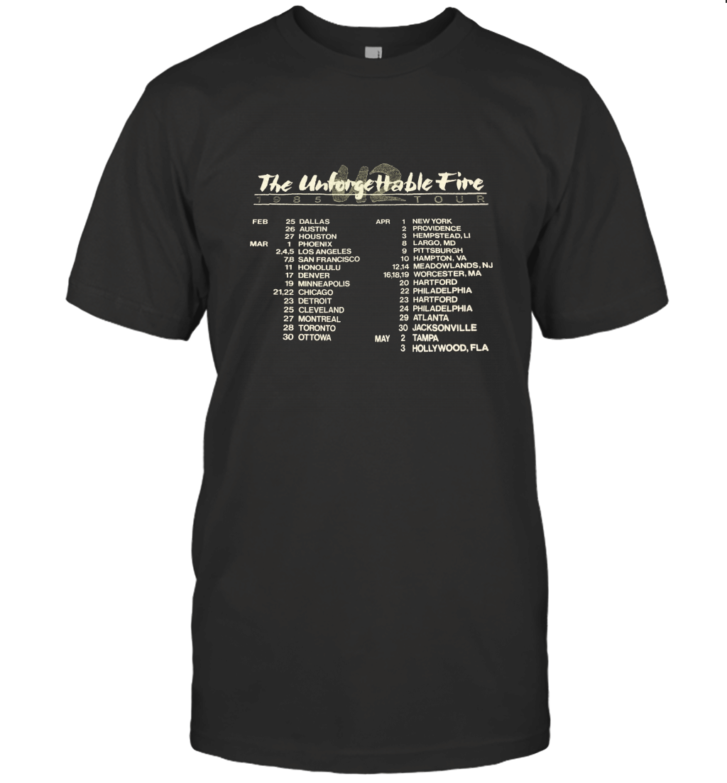U2 The Unforgettable Fire 1985 TS T-Shirt
