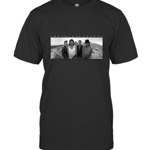 U2 Vintage 1987 Fall Joshua BLACK T-Shirt