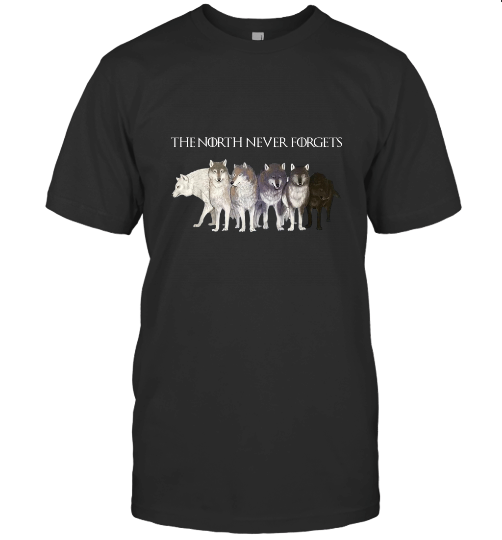 The North Never Forgets Six Direwolves GOT T-Shirt