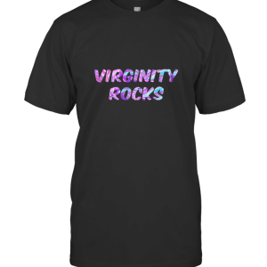 Virginity Rocks Colorful Funny Cool Letters T-Shirt