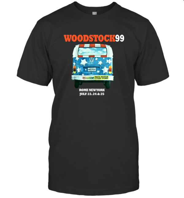Woodstock 99 VW Van Set List T-Shirt