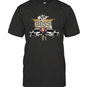 WWE X NERDS SASHA BANKS ROLLING LIKE A BOSS CARTOON T-Shirt