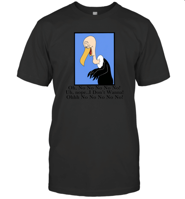 XIULUAN Beaky Buzzard Cartoon No No T-Shirt