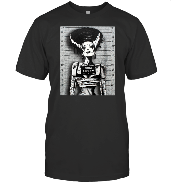 Tees geek Bride of Frankenstein Mugshot T-Shirt